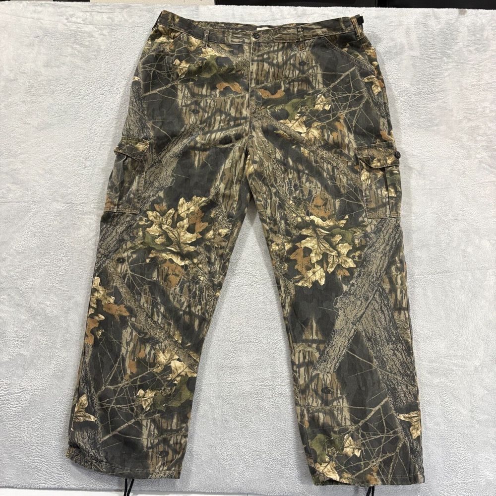 Jerzees‎ Pants Men's XXL VTG Outdoors Realtree Camo Adjustable Side Belt Tapered